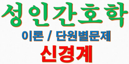 성인간호학 각론 신경계