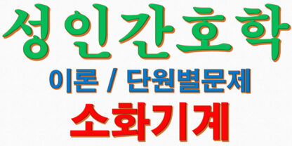 성인간호학 각론 소화기계